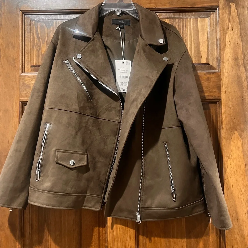 Zara suede oversized jacket - Picture 1 of 7